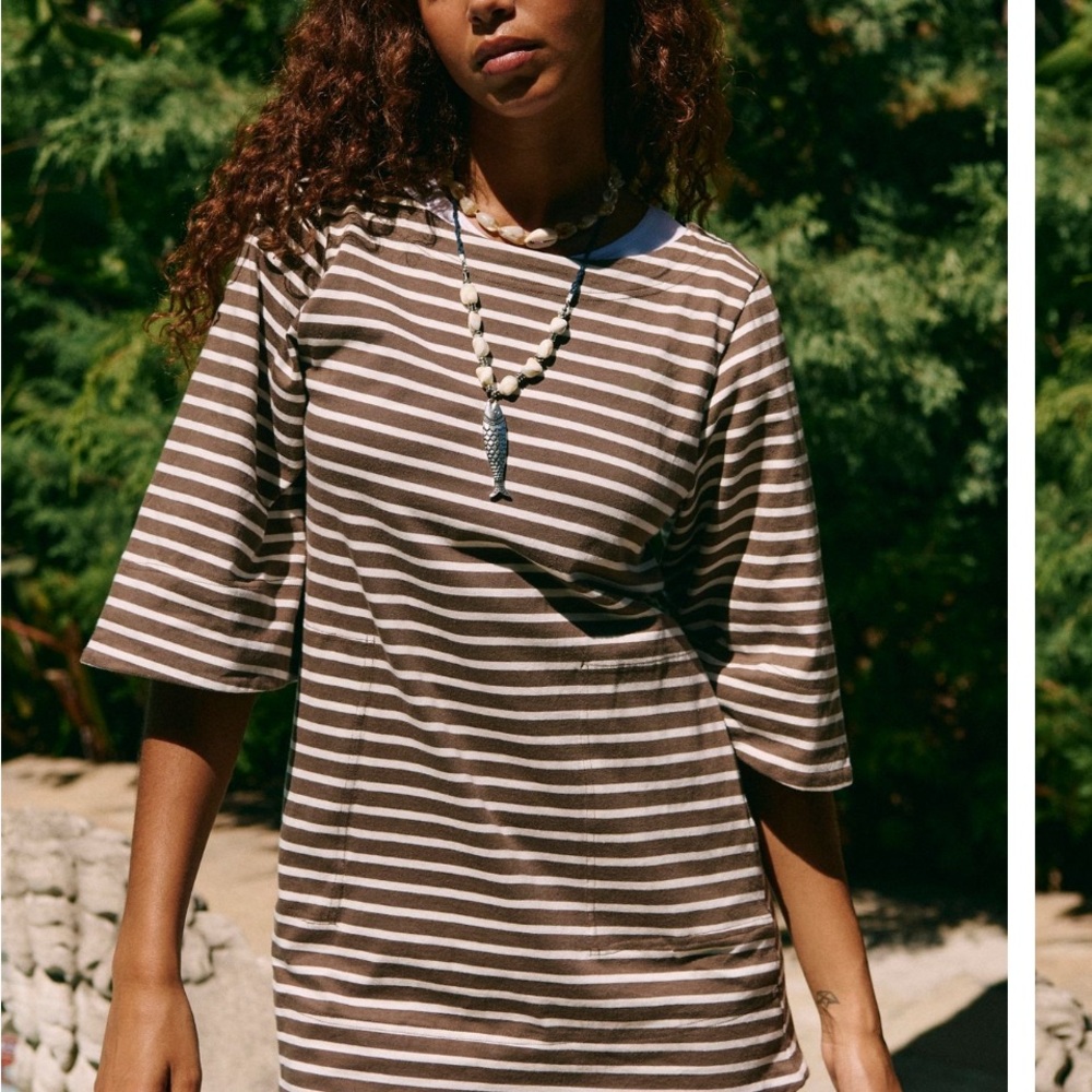 Free People Charlie red  and White Striped Mini Dress - Picture 2 of 3